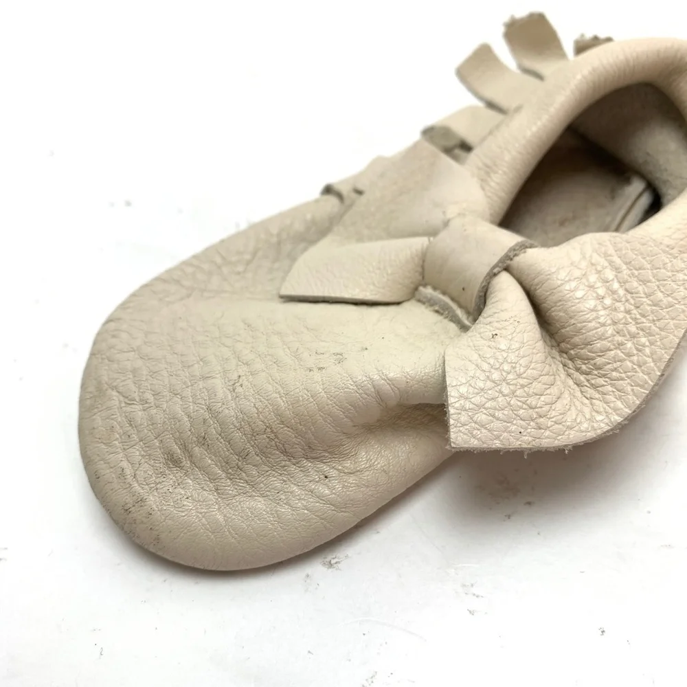 GENUINE LEATHER Soft Baby Moccasins Shoes Slippers
